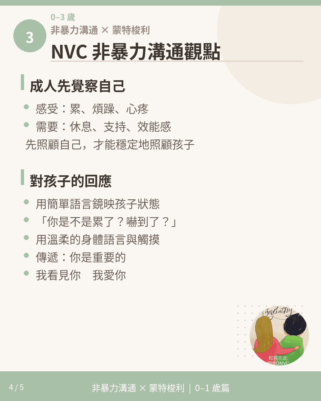0-1 歲非暴力溝通觀點:成人先覺察自己的感受與需要